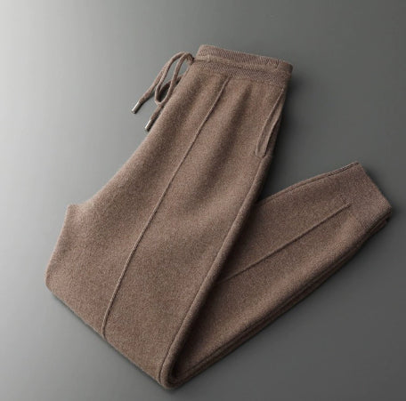 Pure Wool Men's Stand Collar Simple Sweater