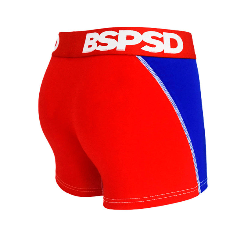 Sports Men's Color-blocked Boxer Briefs