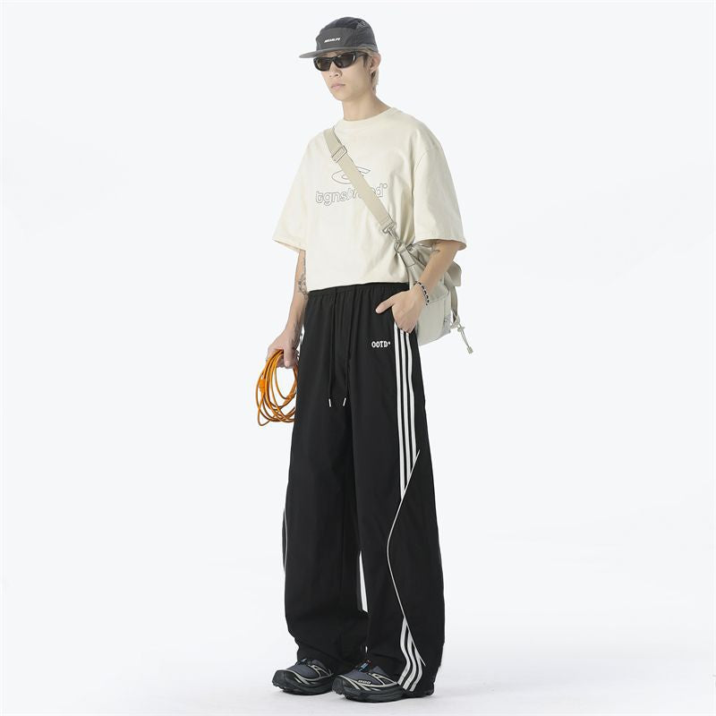 Thin Ice Silk Outdoor Work Clothes Straight Casual Pants