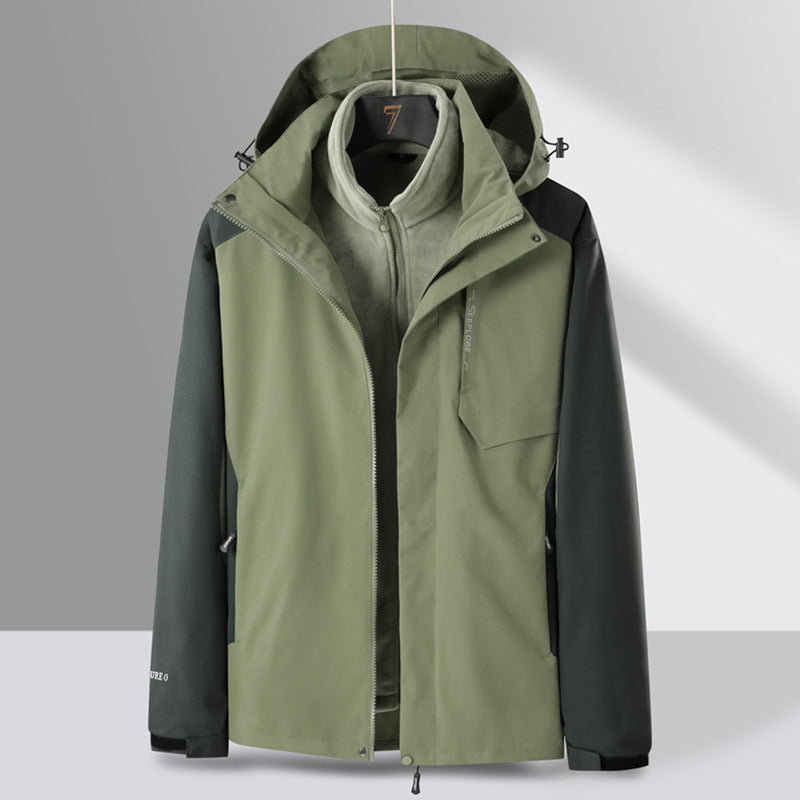 Three-in-one Men's Assault Couple Fleece Padded Coat