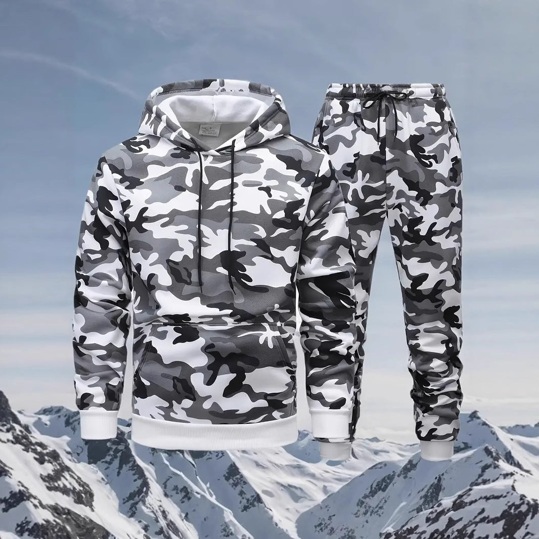 Outdoor Casual Sportswear Set Hoodie And Sweatpants Set