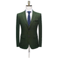 Green Velvet Business Casual Suit Men