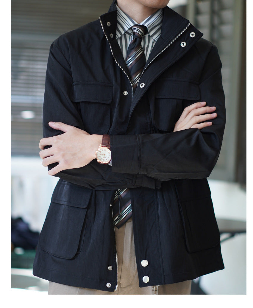 Spring And Autumn Loose Casual Men's Coat Windbreaker