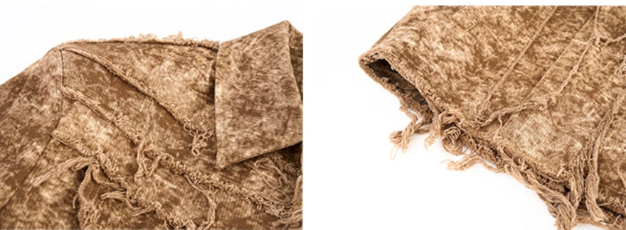 Desert Waste Soil Wind Rough Edge Damage Denim Coat