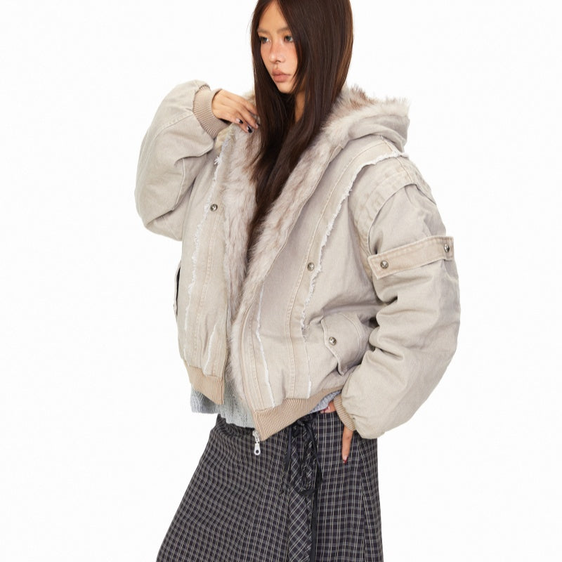 Lazy Thick Padded Hooded Winter Coat