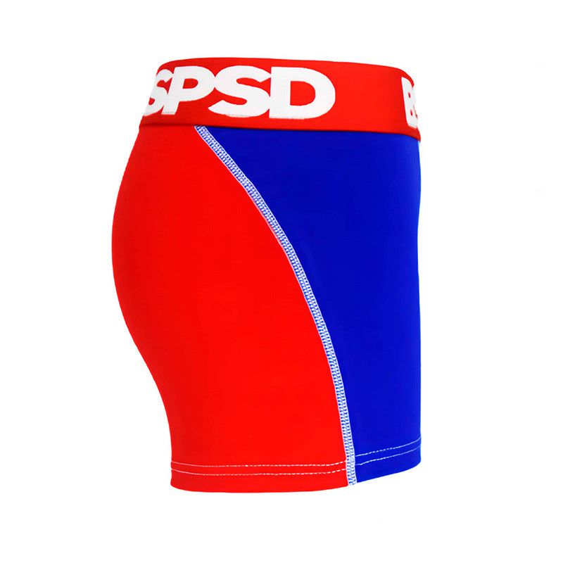 Sports Men's Color-blocked Boxer Briefs