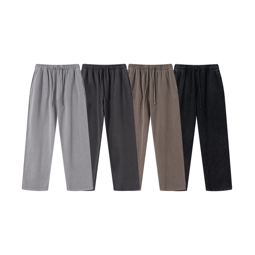 Heavy Bi Pattern Straight-leg Trousers Loose Casual Pants