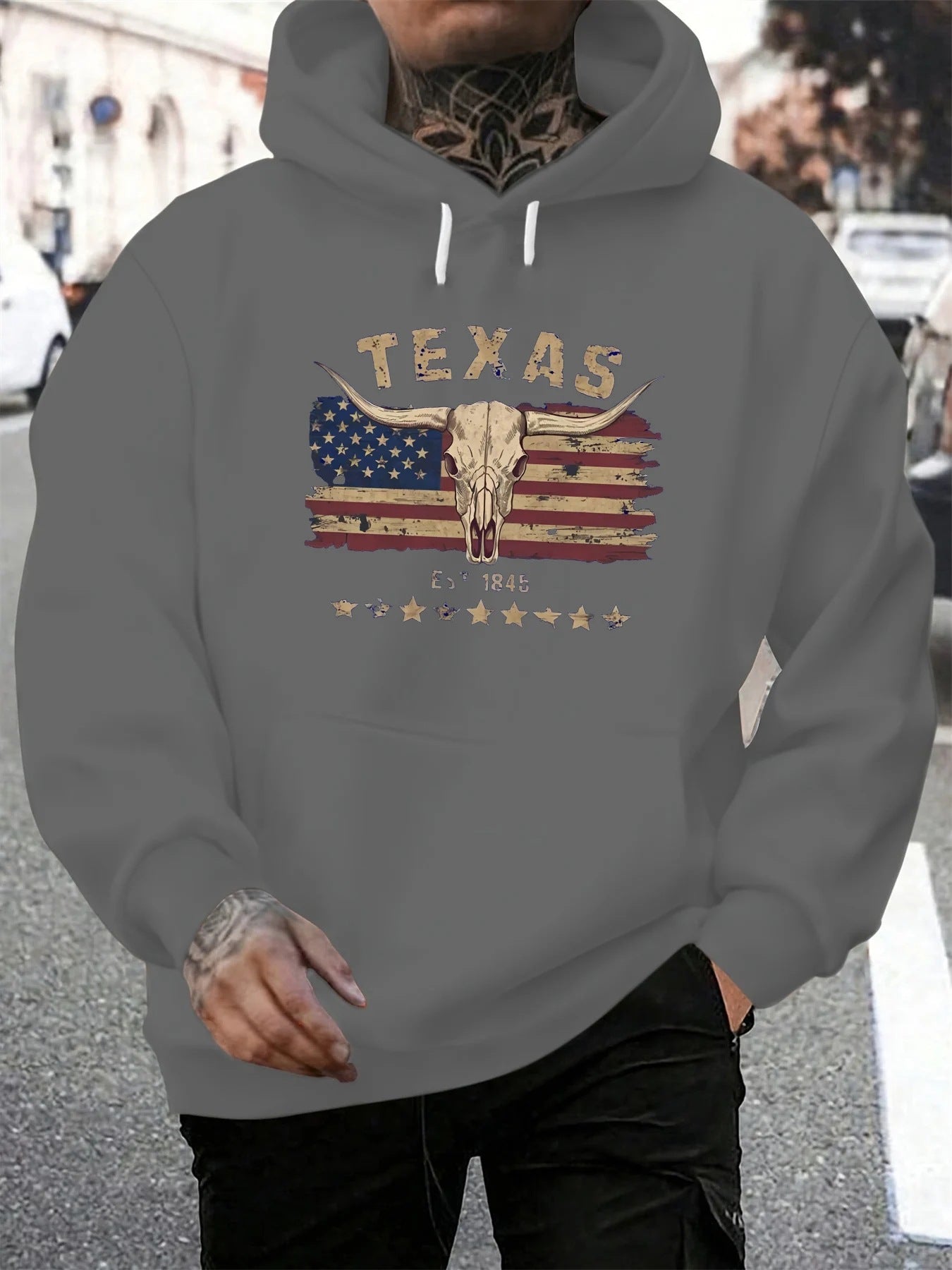 Men's Autumn And Winter Casual Loose Hooded Sweatshirt With