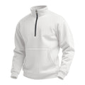 Men's Casual Waffle-Weave Half-Zip Stand-Up Collar Sweater