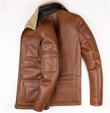 Sheepskin Trench Coat Lapel Jacket