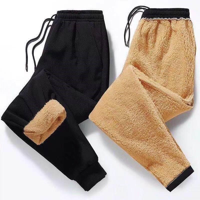 Loose Trend Fleece Thickening Youth Winter Casual Trousers