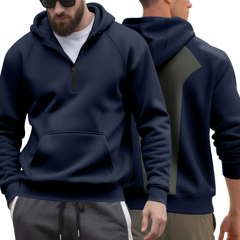 Men's Casual Sports Commuter Fleece Hooded Zip