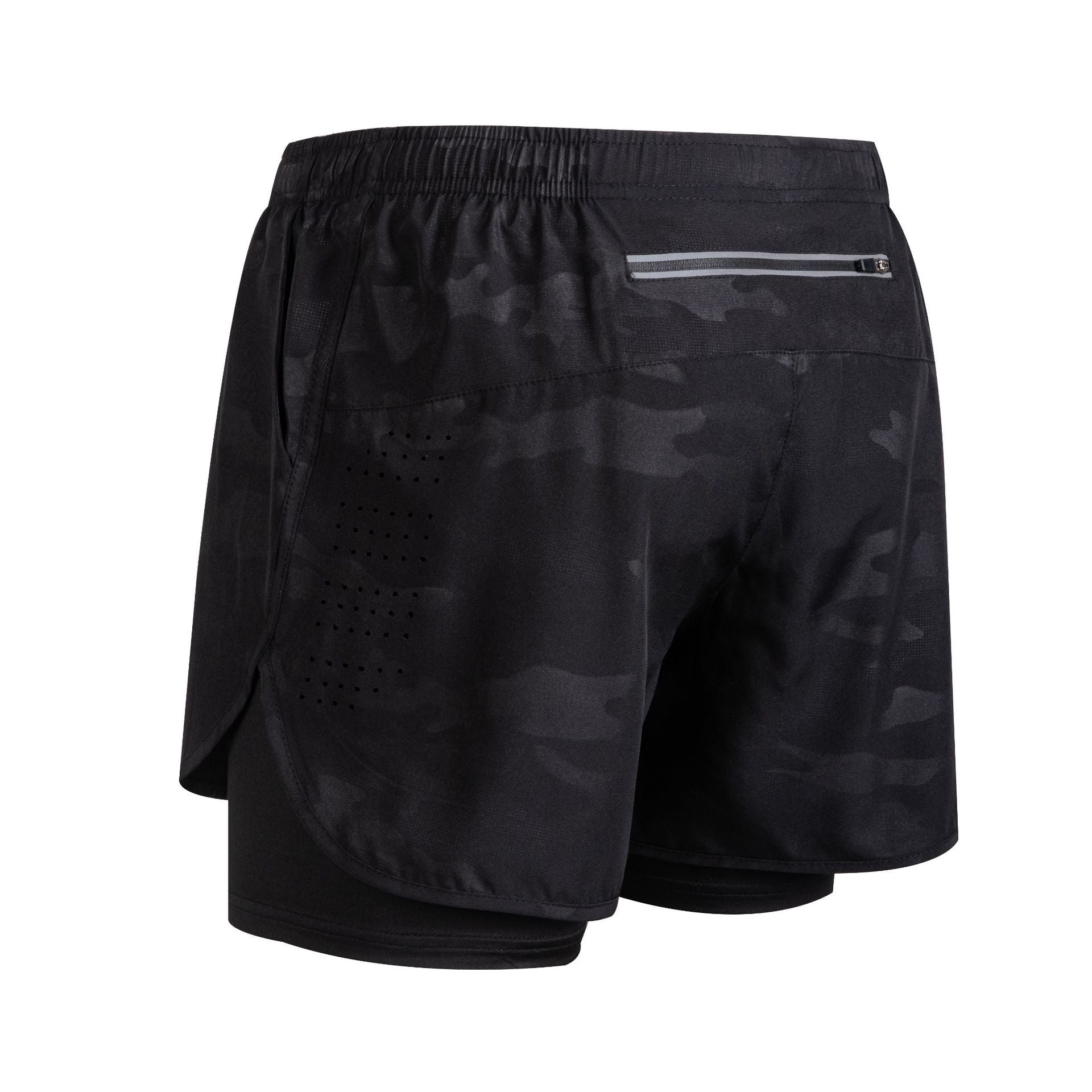 Quick-dry Lining Anti-exposure Double-layer Fitness Shorts For Men