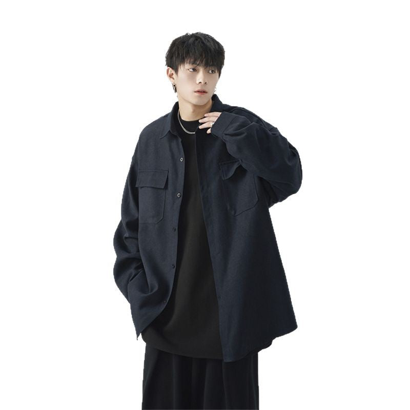 Men's Loose Large Size Casual Work Shirt Jacket