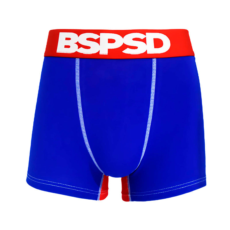 Sports Men's Color-blocked Boxer Briefs