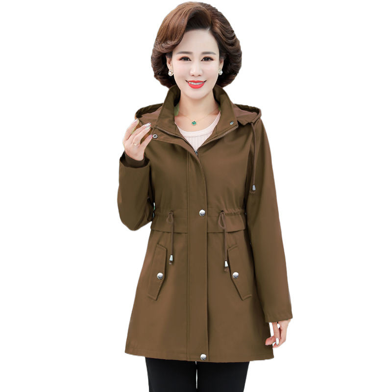 Spring And Autumn Fashionable Jacket Mid-length Trench Coat