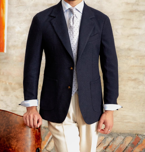 Commuter Cotton And Linen Textured Single-breasted Suit British Fashion Breathable