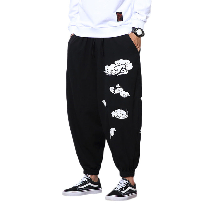 Chinese Fashion Xiangyun Large - size Loose Casual Pants Male