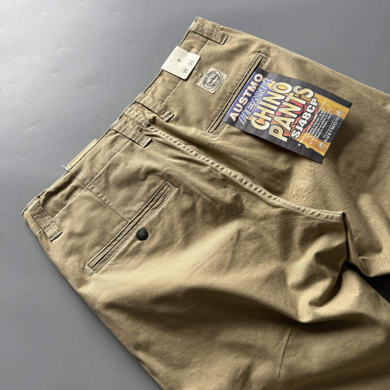 Retro Slim Straight Long Pants For Men