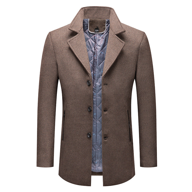 Men's Coat Fashion Cotton Padded Business Non-ironing