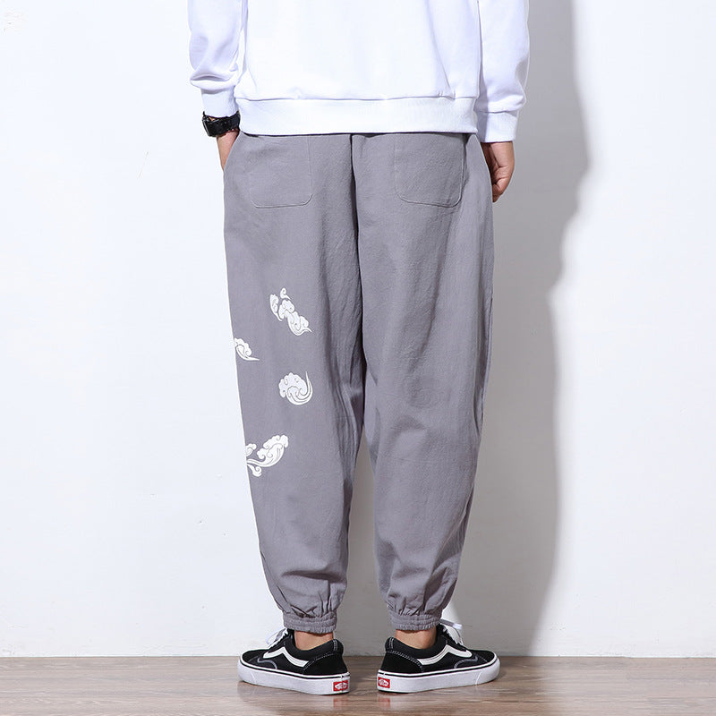 Chinese Fashion Xiangyun Large - size Loose Casual Pants Male