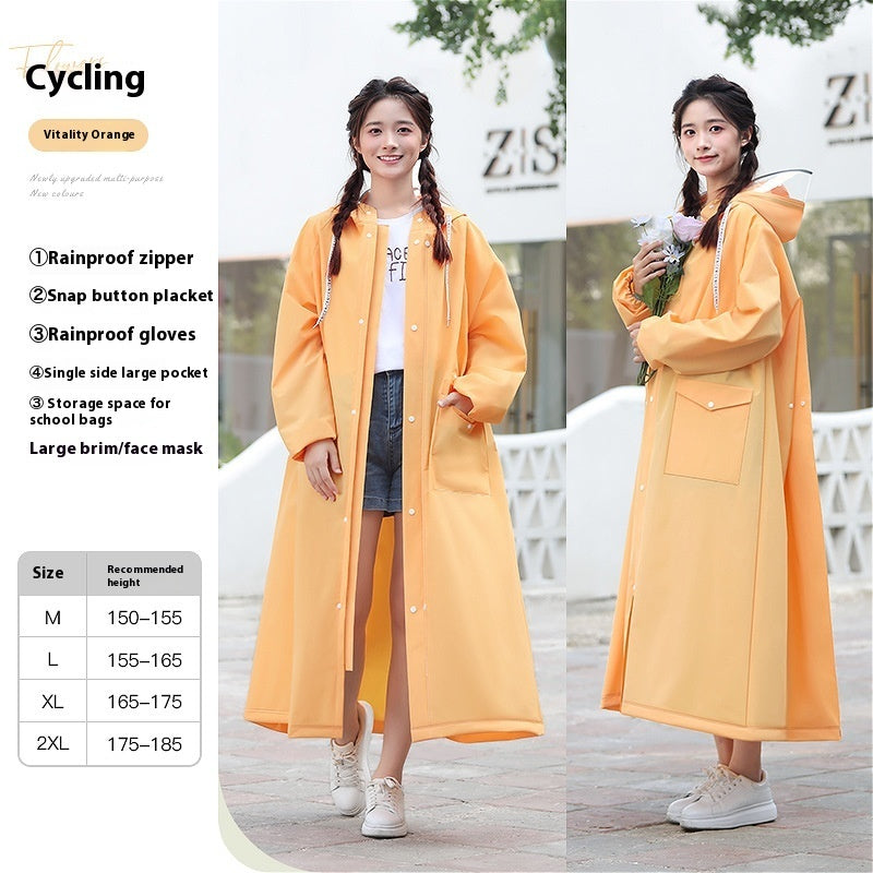 Raincoat Female Electric Battery Motorcycle Outerwear Single