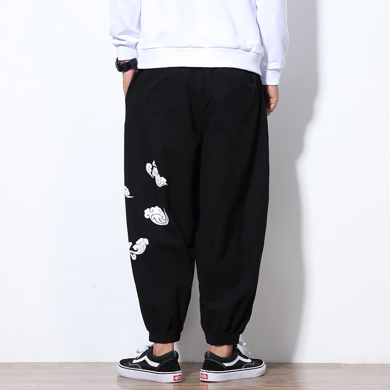 Chinese Fashion Xiangyun Large - size Loose Casual Pants Male
