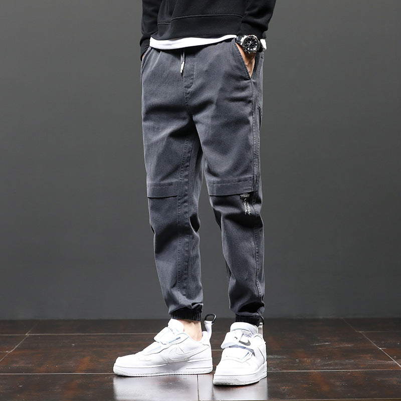 Men's Trousers Loose Straight-Leg Overalls