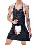 Home Hollowed-out Transparent Side-opening Pocket Apron