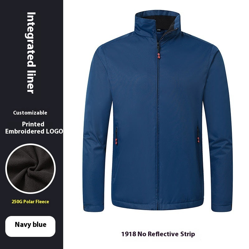 Outdoor Solid Color Integrated Shell Jacket Cold Protection In Winter