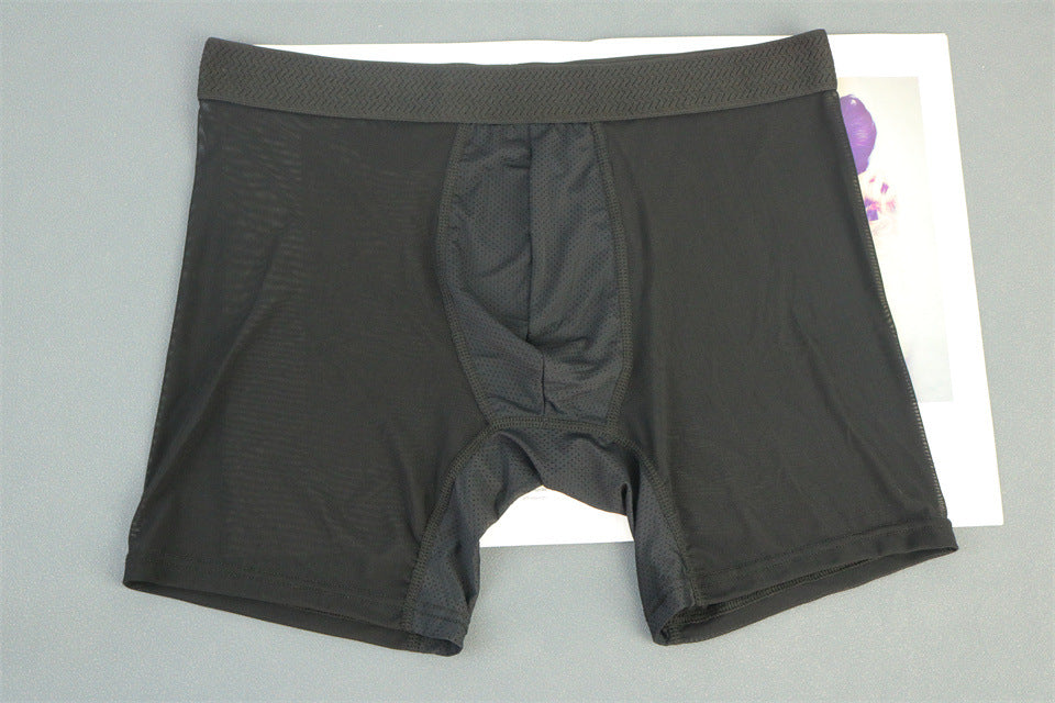 Mesh Sand Underwear Men's Boxer Summer Thin Breathable Quick-drying Plus Size