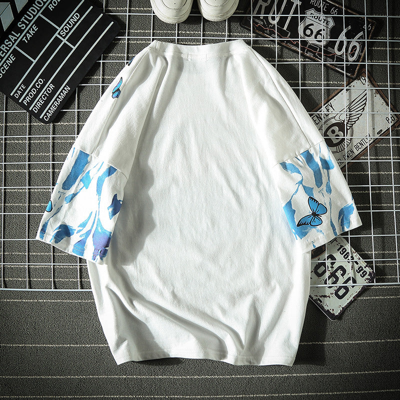 Summer Trend Fashion Summer  Japanese Large Size Loose Short Sleeve