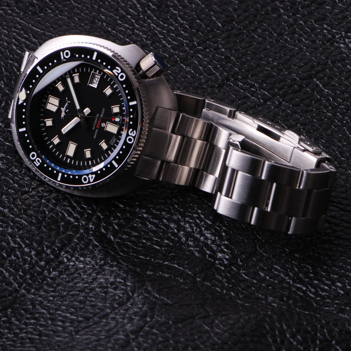 Hemid 6105 Abalone Stainless Steel Solid Flat Strap