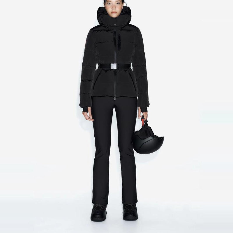 Ski Suit With Belt Stand-up Collar Warm Cotton Jacket