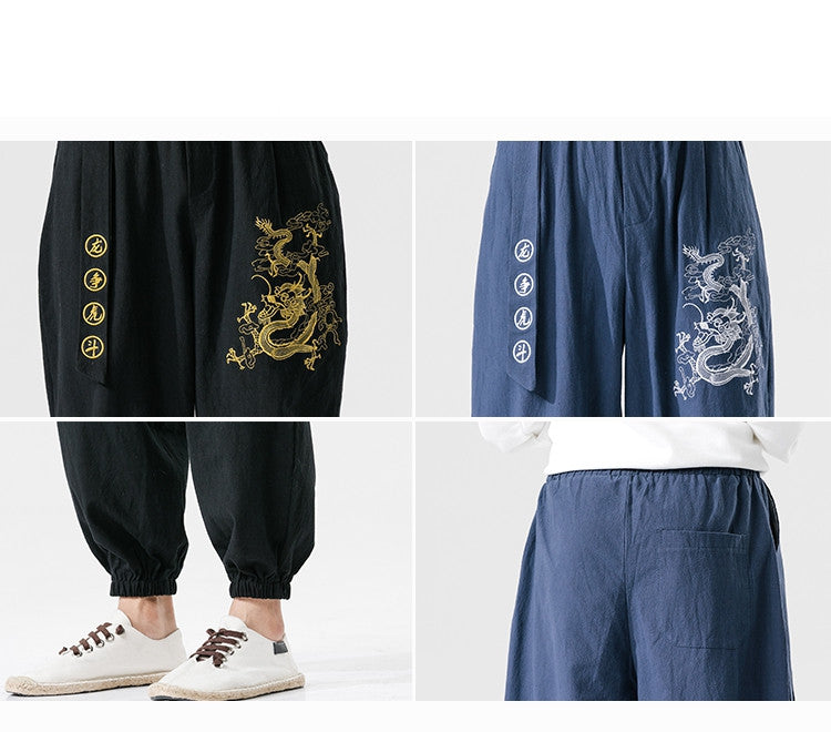 Casual Pants Young MMen's Cotton And Linen Casual Pants Men