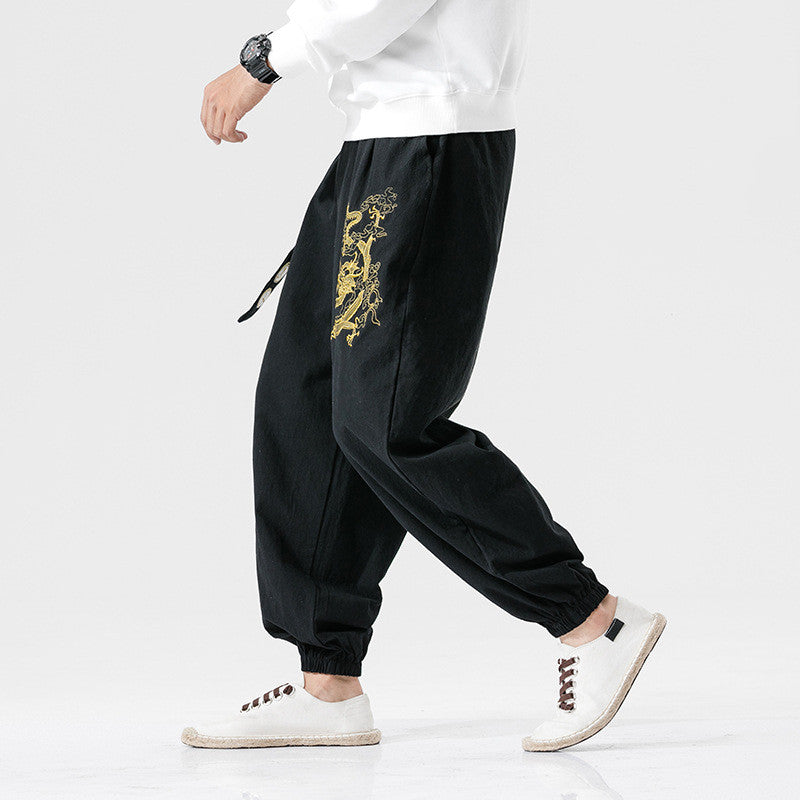 Casual Pants Young MMen's Cotton And Linen Casual Pants Men