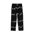 Niche Personality Butterfly Reflective Printing Stitching Tassel Harajuku Hip-Hop Street Straight Jeans Dark Ins Tide
