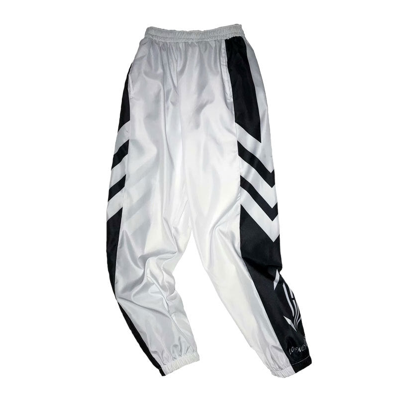 Tide Brand Tie Pants Male Korean Version Loose Color Matching Handsome Casual Pants Student Bf Trend Hip-Hop Wild Harem Pants