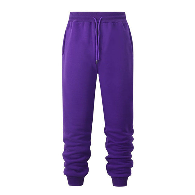 Running Fitness Sweatpants Casual Loose Warm Sweat-absorbent Feet Pants