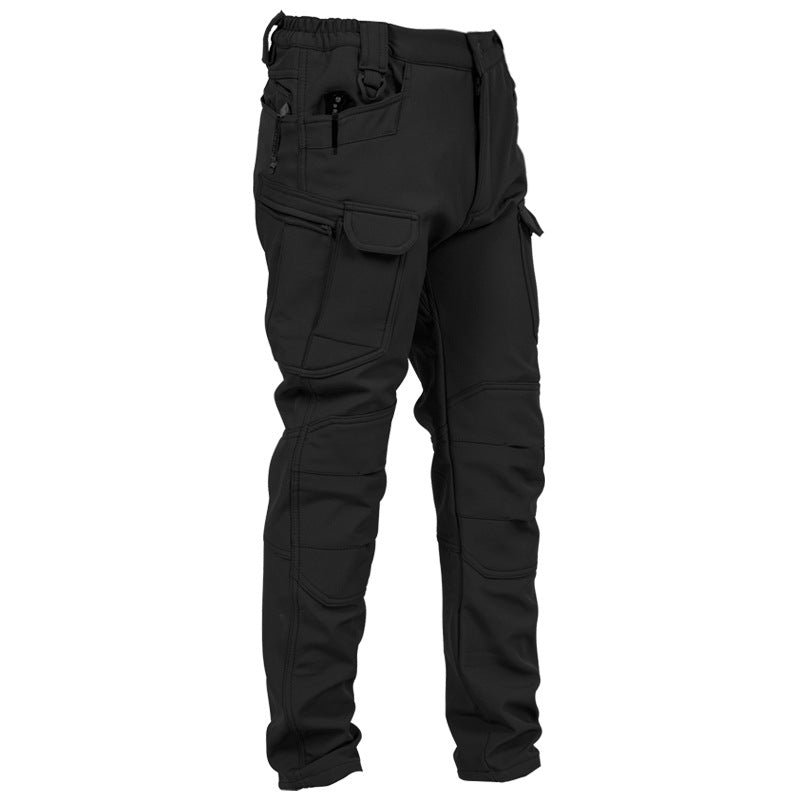 Outdoor Technical Trousers Men's Soft Shell Tactical Pants Fleece Warm Leisure