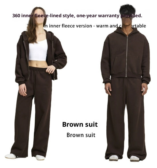 Solid Color Loose Fit Casual Hooded Men's Sweatshirt