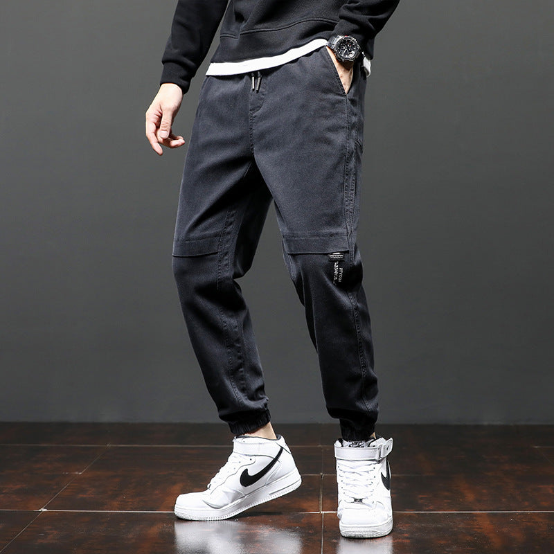 Men's Trousers Loose Straight-Leg Overalls