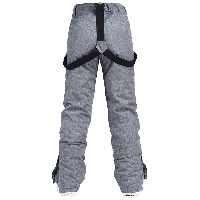 Men's Windproof Waterproof Detachable Elastic Waist Thick Thermal Cotton Pants