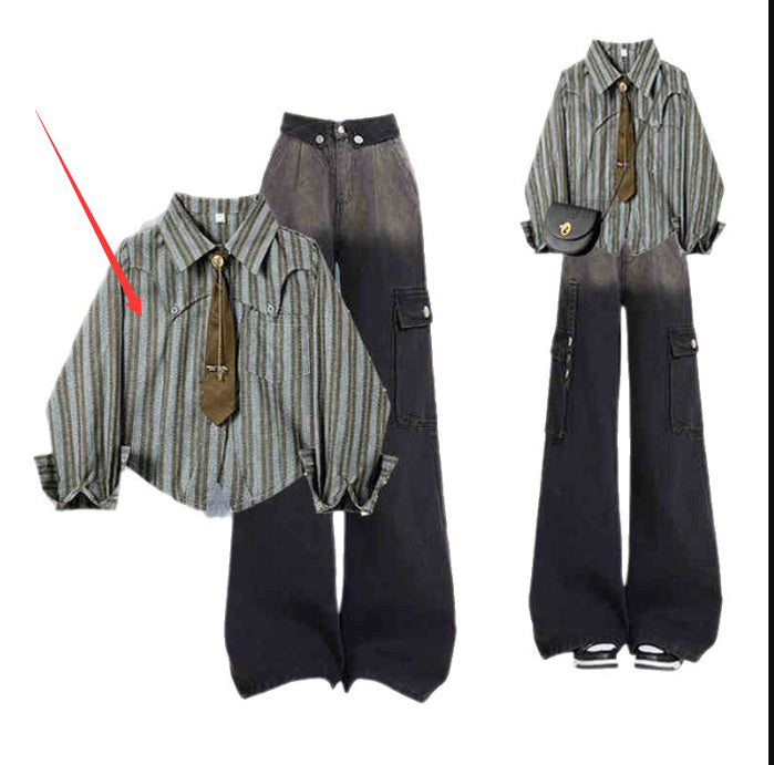 Men's Gradient Casual Shirt And Pants Set