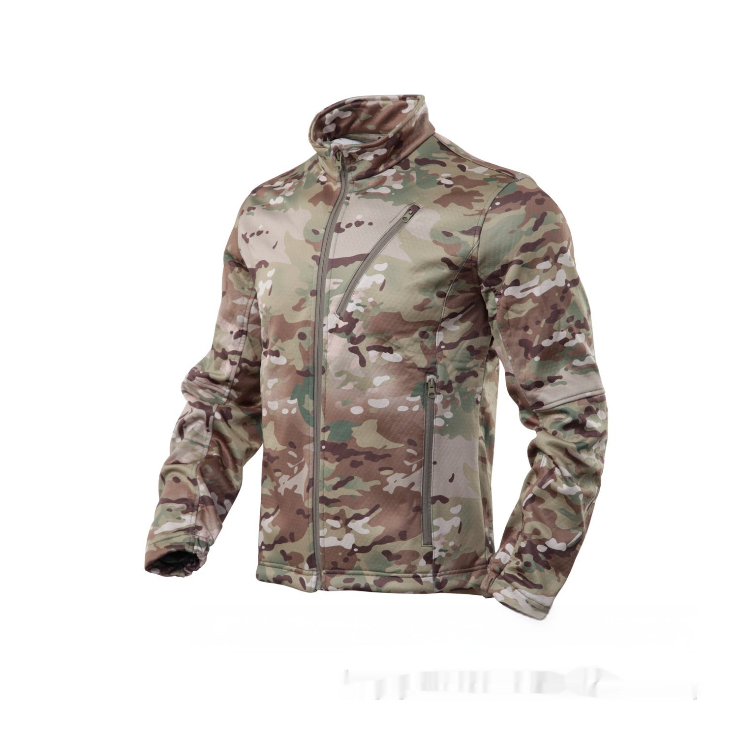 Camouflage Fleece Coat Outdoor Keep Warm Windproof Combat Clothes Men's