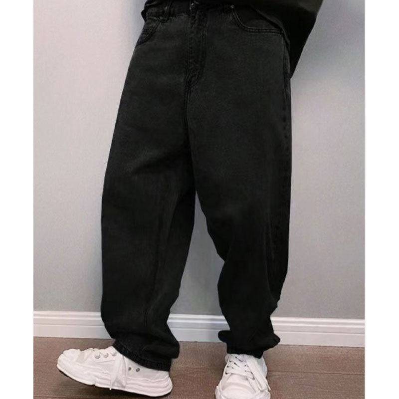 Men's Non-elastic Button Waist Casual Jeans