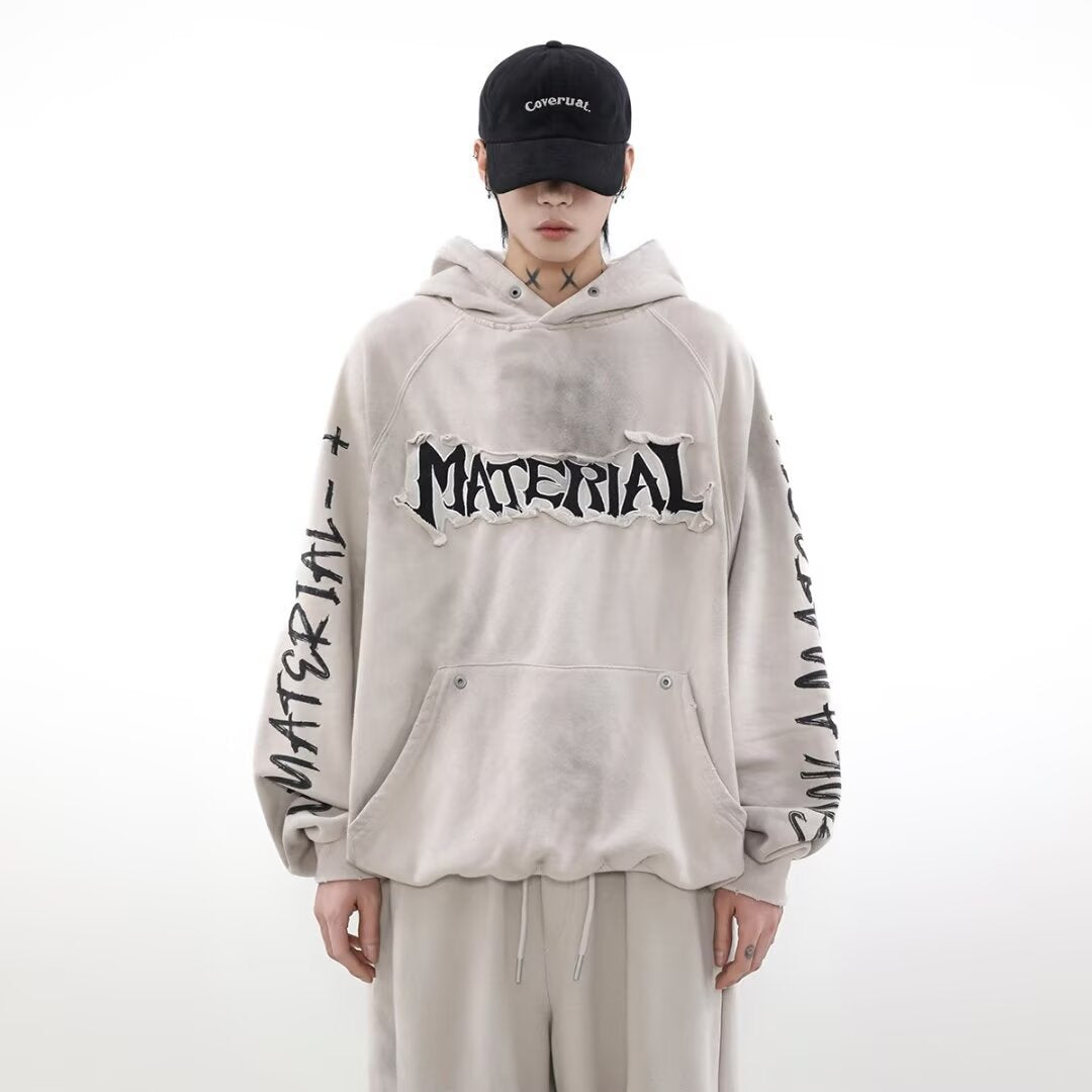 American Vintage Distressed Graffiti Hoodie