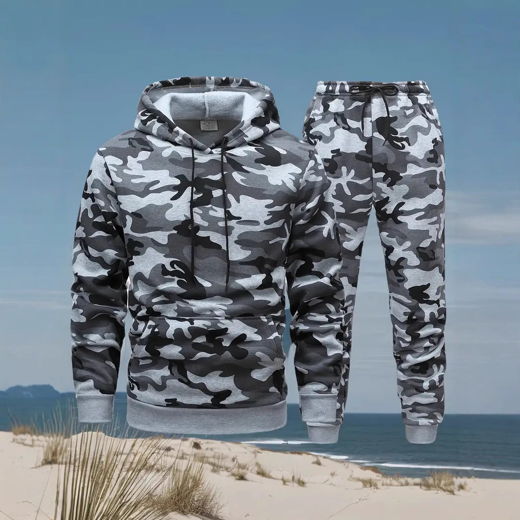 Outdoor Casual Sportswear Set Hoodie And Sweatpants Set
