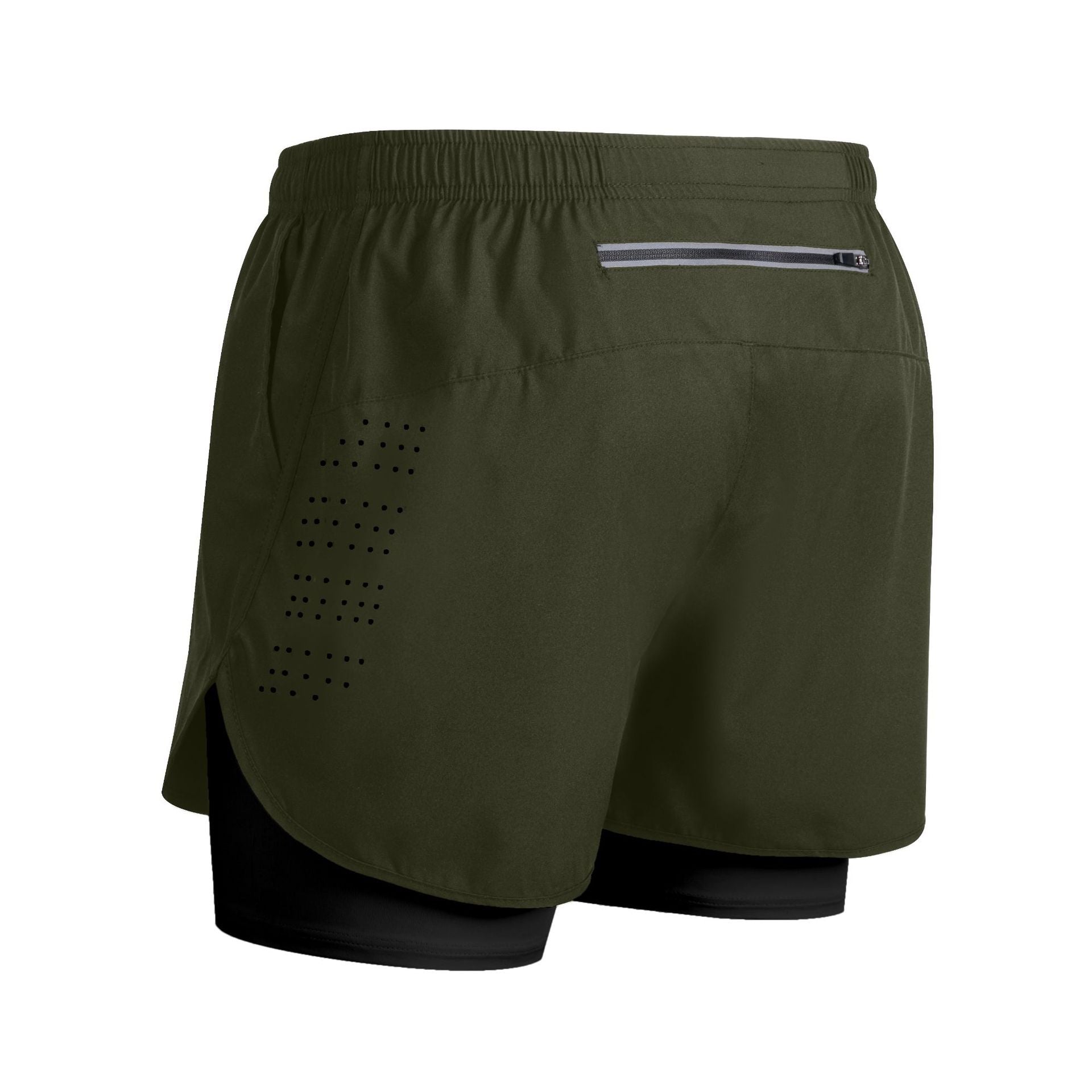 Quick-dry Lining Anti-exposure Double-layer Fitness Shorts For Men