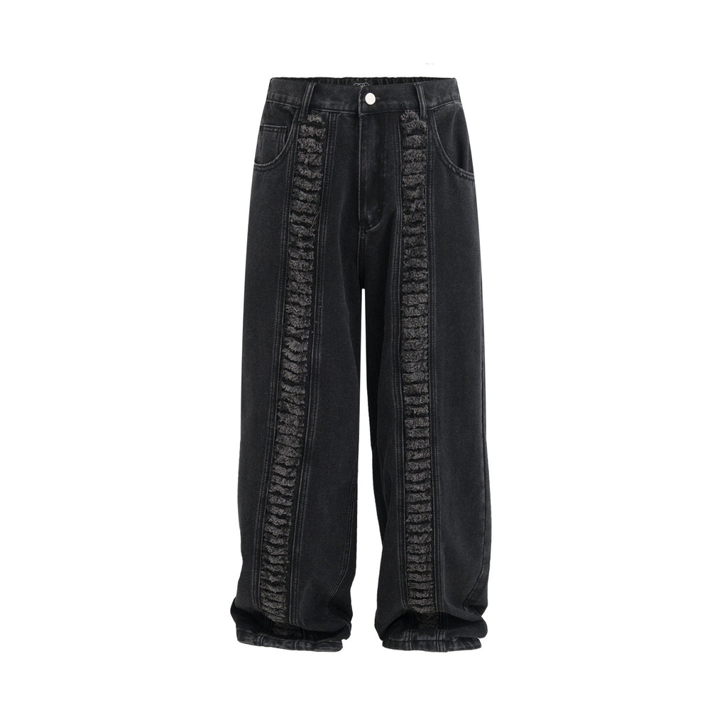 Men's Fashion High Street Loose Hole Trousers